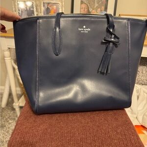 Kate Spade Midnight Blue Tote with Tassel